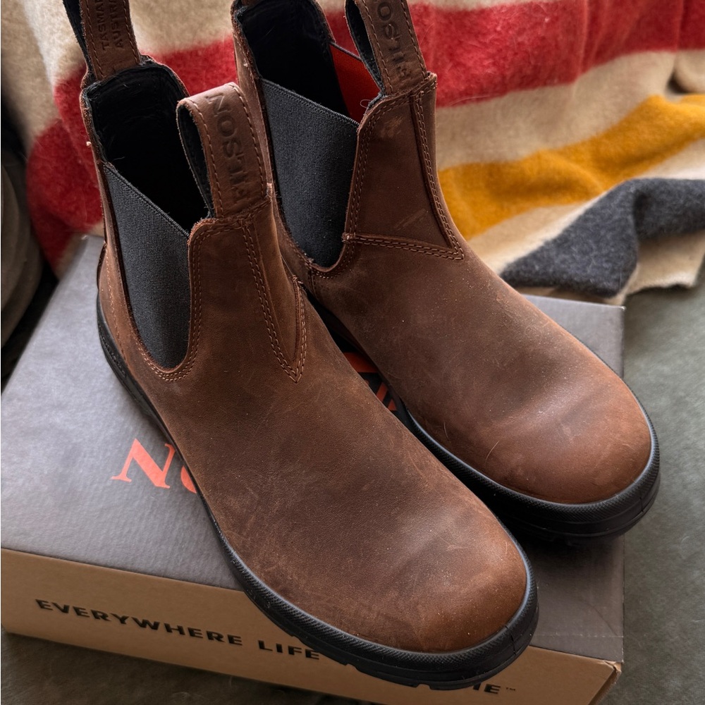 Filson x Blundstone Brown Leather Boots
